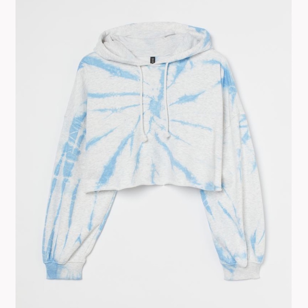 Tie Dye Swirl Crop Sweatshirt || H&M